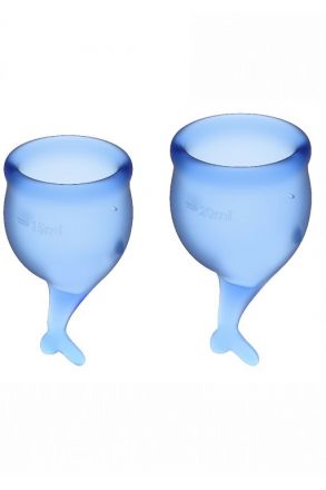 Набор менструальных чаш Satisfyer Feel secure Menstrual Cup dark blue