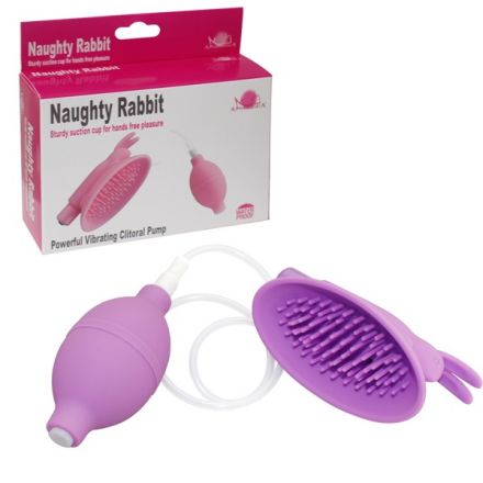 Фиолетовая вакуумная помпа Naughty Rabbit