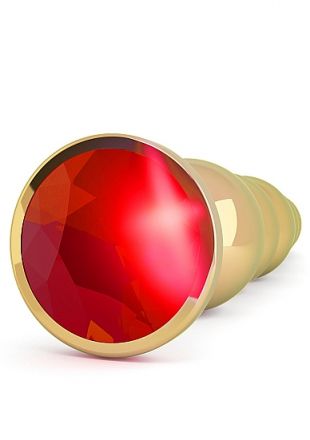 Анальная пробка R5 Rich Gold Red Sapphire