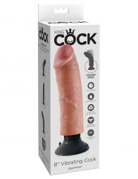Вибратор King Cock 8 Vibrating Cock Flesh