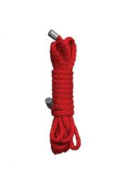 Красная веревка для бондажа Kinbaku Mini Rope 1,5 метра