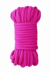 Веревка для бондажа Ouch! Japanese Rope Pink 10 метров