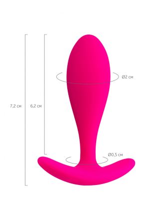 Розовая анальная втулка Штучки-дрючки 7,2 см