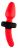 Красный анальный вибратор Black &amp; Red #901338