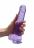 Фиолетовый фаллоимитатор Realrock Crystal Clear 25 см