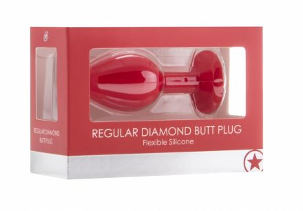 Анальная пробка Regular Diamond Butt Plug Red