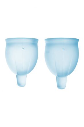 Две голубые менструальные чаши Satisfyer Feel Confident